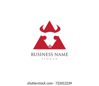 Red Bull Taurus Logo Template vector icon illustration