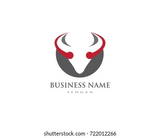 Red Bull Taurus Logo Template vector icon illustration