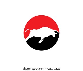 Red Bull Taurus Logo Template vector icon illustration