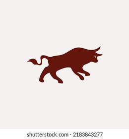 Red bull vector animal logo design 