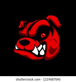 Red Bulldog Face