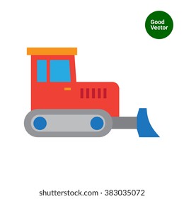 Red bulldozer icon