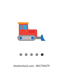 Red bulldozer icon