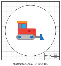 Red bulldozer icon