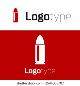 Red Bullet icon isolated on white background. Logo design template element. Vector Illustration