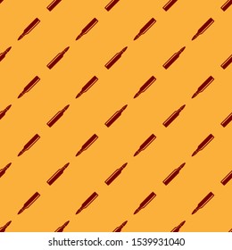 Red Bullet icon isolated seamless pattern on brown background.  Vector Illustration