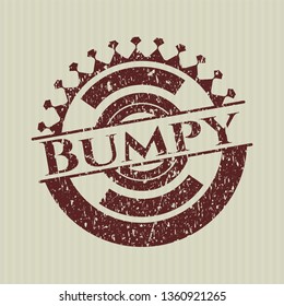Red Bumpy grunge style stamp
