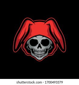 red bunny skull for commercial use