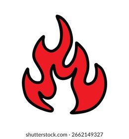 rotes Feuer Cartoon Element