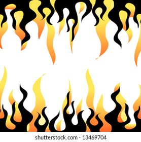 Red burning flame pattern. Vector.