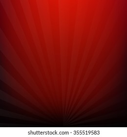 Red Burst Background With Gradient Mesh, Vector Illustration