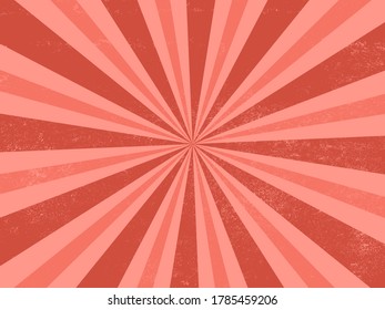 Red burst retro vector background