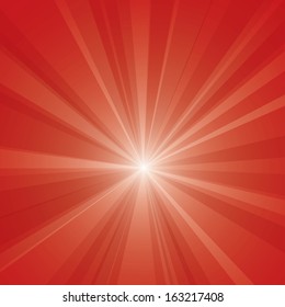 Red burst vector illustration.
