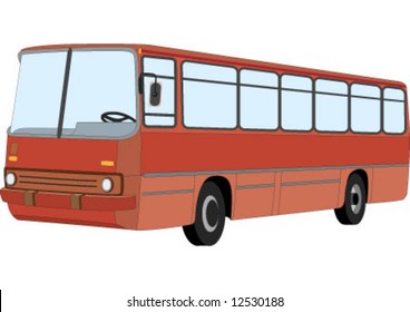 The Red bus for public transportation