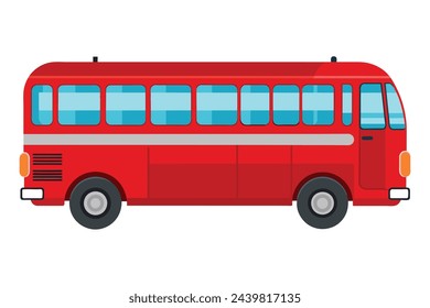 Red bus vector illustration artwork