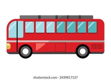 Red bus vector illustration artwork