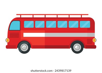 Red bus vector illustration artwork