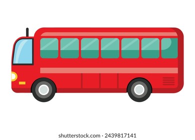 Red bus vector illustration artwork