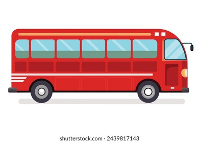 Red bus vector illustration artwork