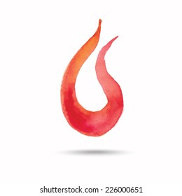 Red business abstract  icon. vector  design template for corporate, media.