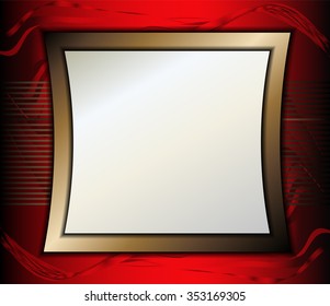 Red business background overlap dimension vector illustration message board for text and message 