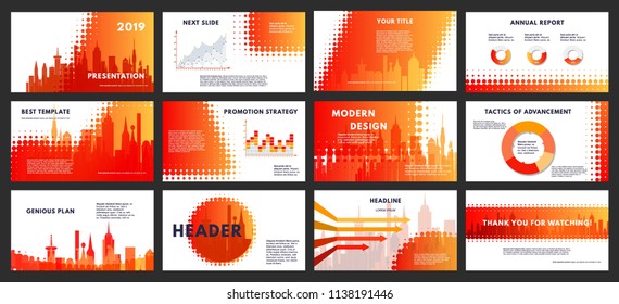 Red  Business backgrounds of digital technology. Colored elements for presentation templates. Leaflet Annual report cover design. Banner brochure layout design. Flyer. Vector illustration