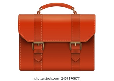 red business briefcase vector illustration