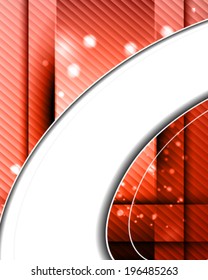 red business card