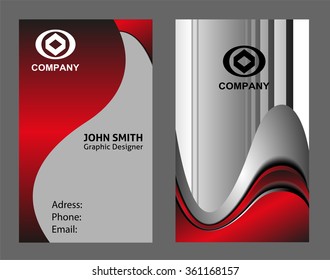 Red Business card
