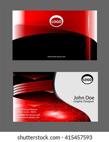 Red business card
