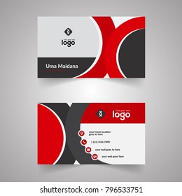 red business card abstract background. vector illustration.