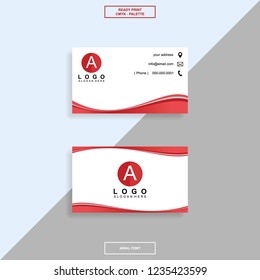 red business card design
