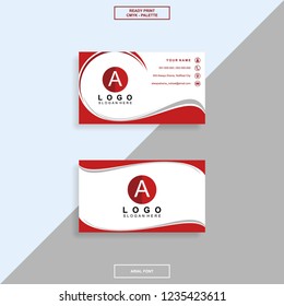 red business card design