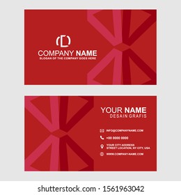 Red Business Card Design Template