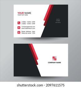 Red business card design template	