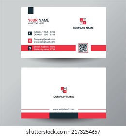 Red business card design template	