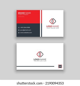 Red Business card design template
