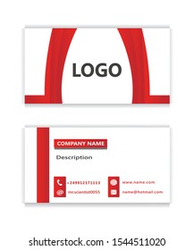 RED business card designed with adobe illustrator