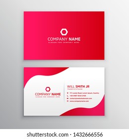 Red Business Card and Gradient   Elegant For Your Company