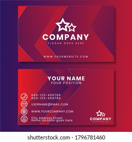 Tarjeta de Negocios Roja con Gradiente y Elegante para su empresa.