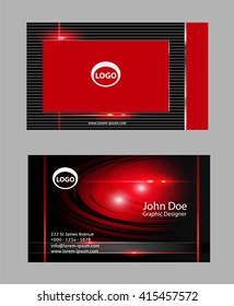 Red business cards
