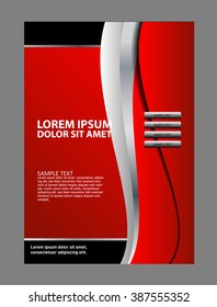 Red business flyer design
