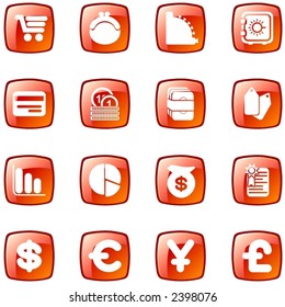 Red business icons