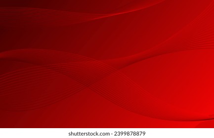 red business lines wave curves smooth gradient abstract background