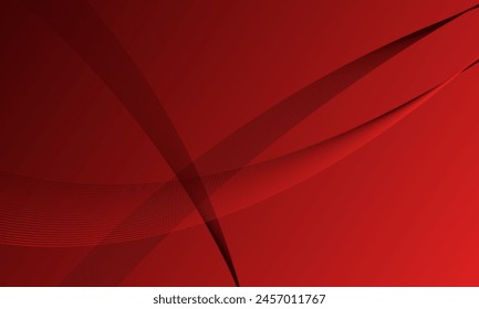 red business lines wave curves with soft gradient abstract background