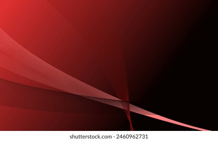 líneas de negocio rojas ondulan curvas con gradiente suave de fondo abstracto