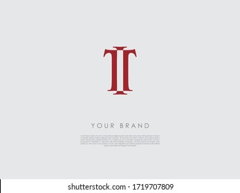 a red business logo which has the letters t and i