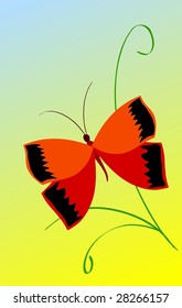 red butterfly