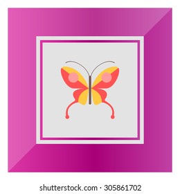 Red butterfly icon