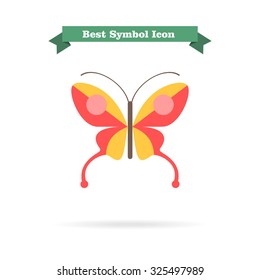 Red butterfly icon